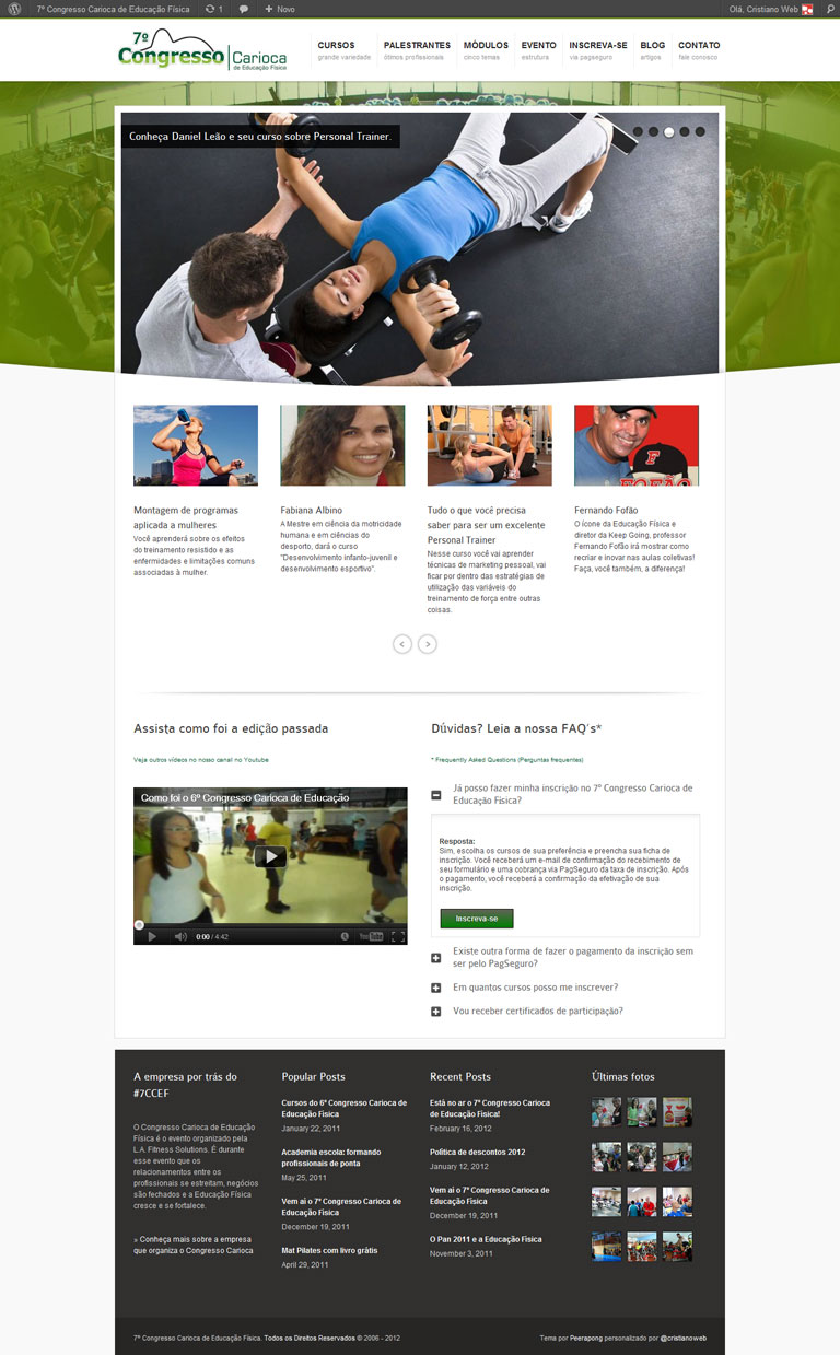 Site do evento 7ª Congresso Carioca de Educação Física Site do evento 7ª Congresso Carioca de Educação Física